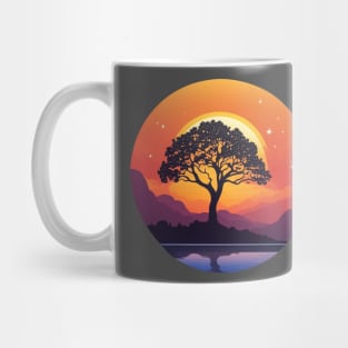 Branches embrace dusk. Mug